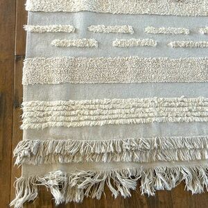 Pottery Barn Kids -Tufted Cream and Gray Textured Rug NWT